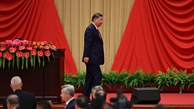 Chinese President Xi Jinping  at the National Day reception on the eve of the 77th founding anniversary of the People's Republic of China. Wednesday, Sept. 30, 2026.