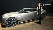 Florence Pugh poses at the Jaguar Type 01 launch event at Storied on Tuesday, Oct. 6, 2026, in New York. (Photo by Evan Agostini/Invision/AP)