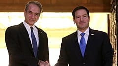 Κυριάκος Μητσοτάκης και Μάρκο Ρούμπιο στο Μέγαρο Μαξίμου