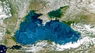 Karadeniz'in uzaydan görünümü.