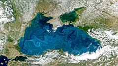 Karadeniz'in uzaydan görünümü.