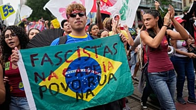 Manifestation d'étudiants pro-Lula dans le centre de Rio de Janeiro, 7 octobre 2026