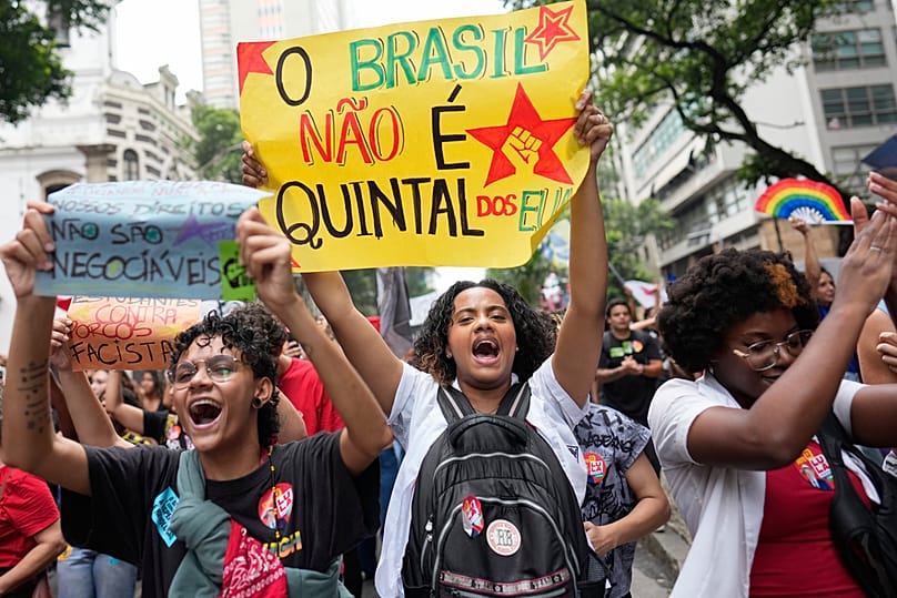 Manifestação pró-Lula e contra Flávio Bolsonaro no Rio de Janeiro, 7 de outubro de 2026