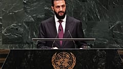 الرئيس السوري أحمد الشرع يتحدث خلال الدورة الحادية والثمانين للجمعية العامة للأمم المتحدة بمقر الأمم المتحدة، الأربعاء 23 سبتمبر 2026. 