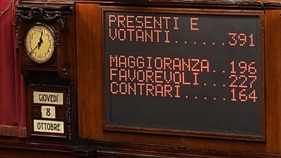 Il risultato del voto sulla riforma elettorale alla Camera dei Deputati 08/10/2026