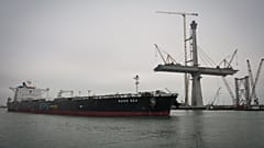 The Ross Sea leaves the Port of Corpus Christi on Thursday, Nov. 16, 2023, in Corpus Christi, Texas. 
