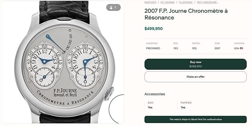 Az F.P. Journe a függetlenek közül azok közé tartozik, amelyek a legerősebb lendületet mutatják a Bezel platformon.