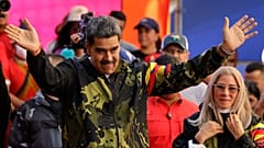 Venezuelan President Nicolás Maduro and First Lady Cilia Flores attend an event in Caracas on 23 January 2024.