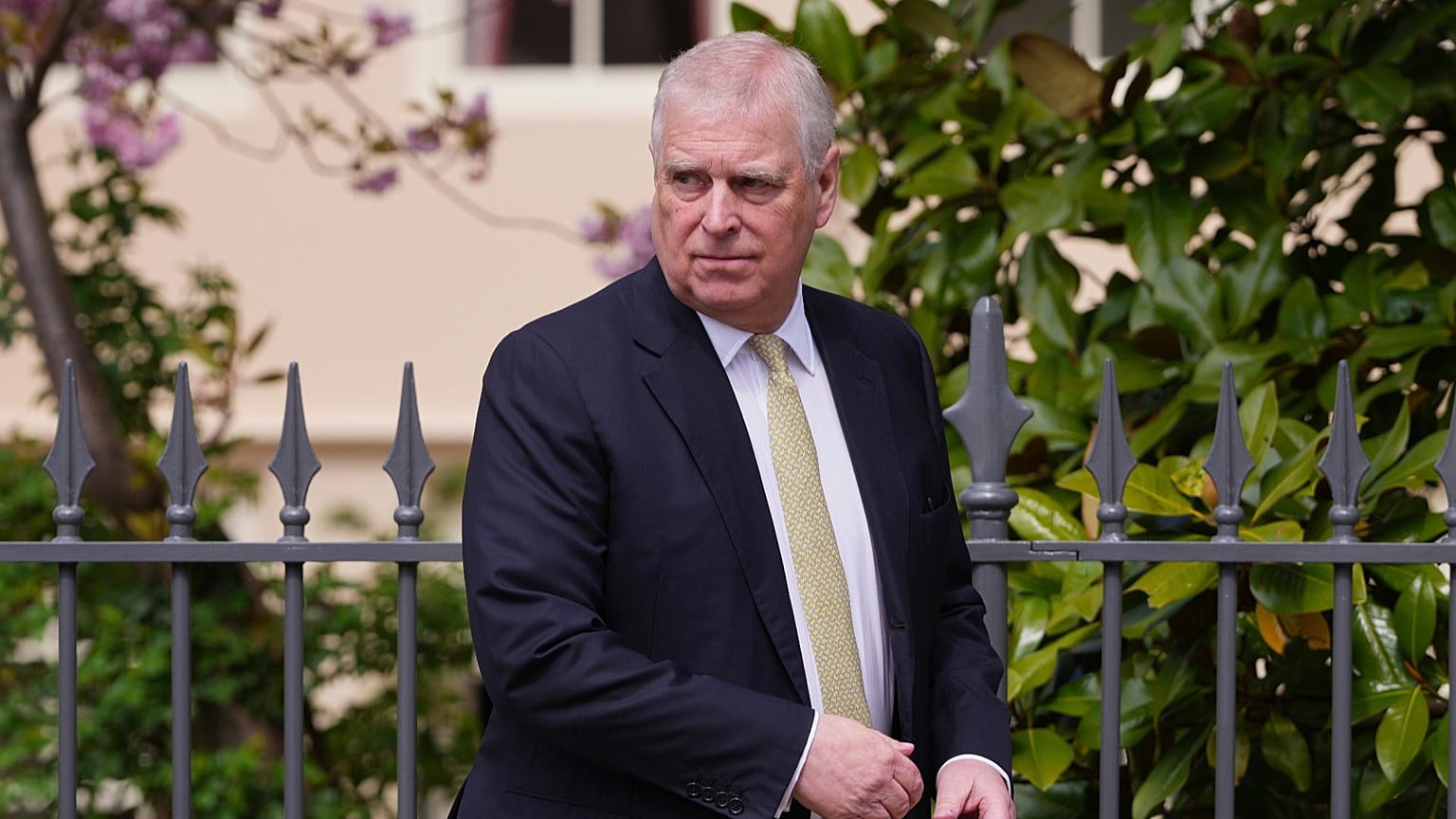 Andrew Mountbatten-Windsor, formerly Prince Andrew, leaves the Easter service at St George's Chapel, Windsor Castle, England, on 20 April 2025.