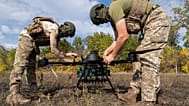 Ukrainian servicemen practicing munition drops at an undisclosed location in Kharkiv region, Ukraine, Thursday, Oct. 8, 2026.
