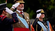 El rey Felipe VI y la princesa Leonor, durante el desfile del día 12 de octubre de 2024