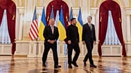 Volodymyr Zelenskyy with the US special envoys in Kyiv.