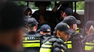 Police detain protesters during a rally against the NATO summit in The Hague, Netherlands, Wednesday, June 25, 2025.