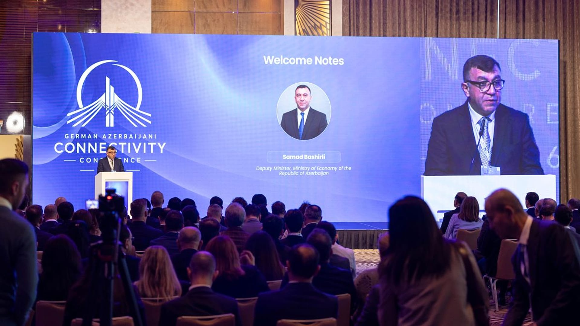 Samad Bashirli, Deputy Minister, Ministry of Economy of the Republic of Azerbaijan, at the German-Azerbaijani Connectivity Conference 2026