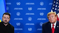 Donald Trump rencontre Volodymyr Zelensky, mardi 22 septembre 2026, en marge de l'Assemblée générale des Nations unies, au siège de l'ONU.