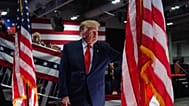 President Donald Trump departs a campaign rally at the Oncenter, Friday, Oct. 9, 2026, in Syracuse, N.Y.