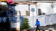Esterno del luogo dell'incendio a Crans-Montana