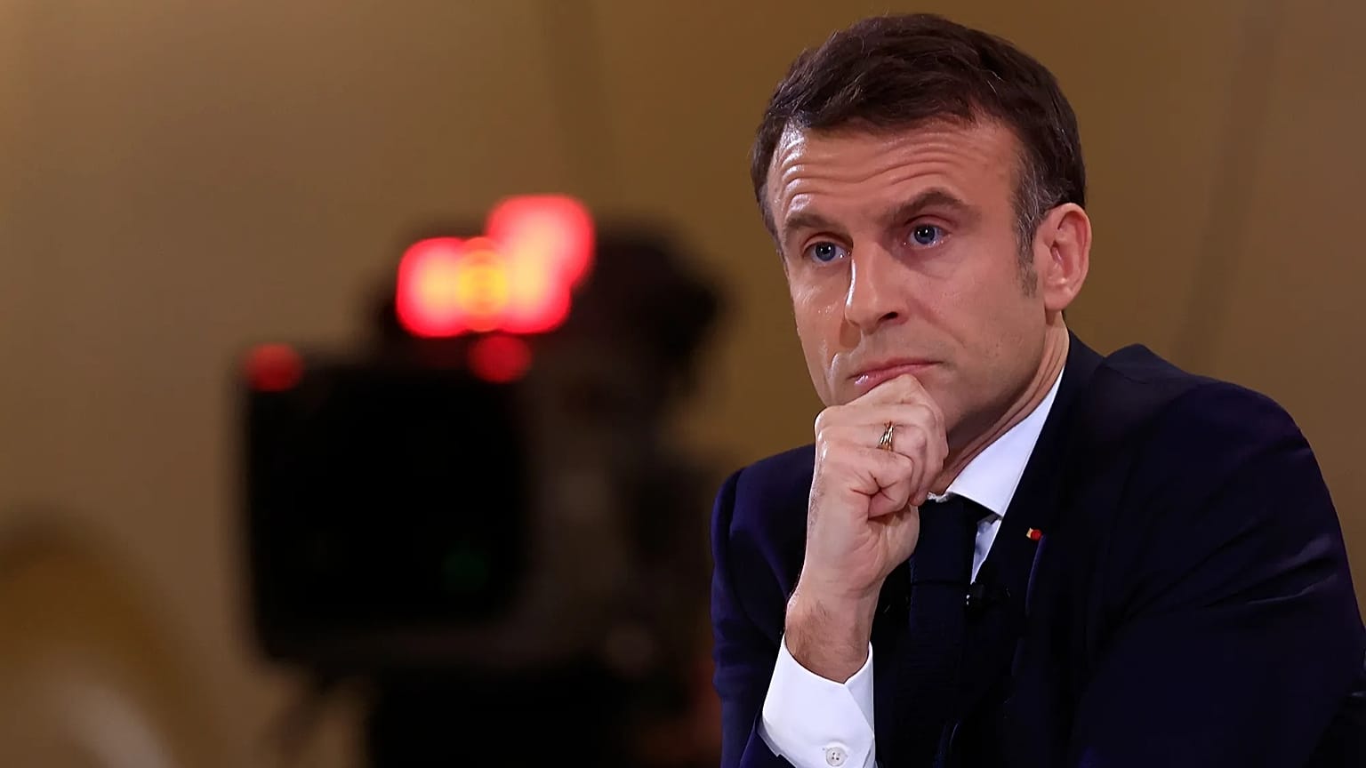 Emmanuel Macron en janvier 2024.