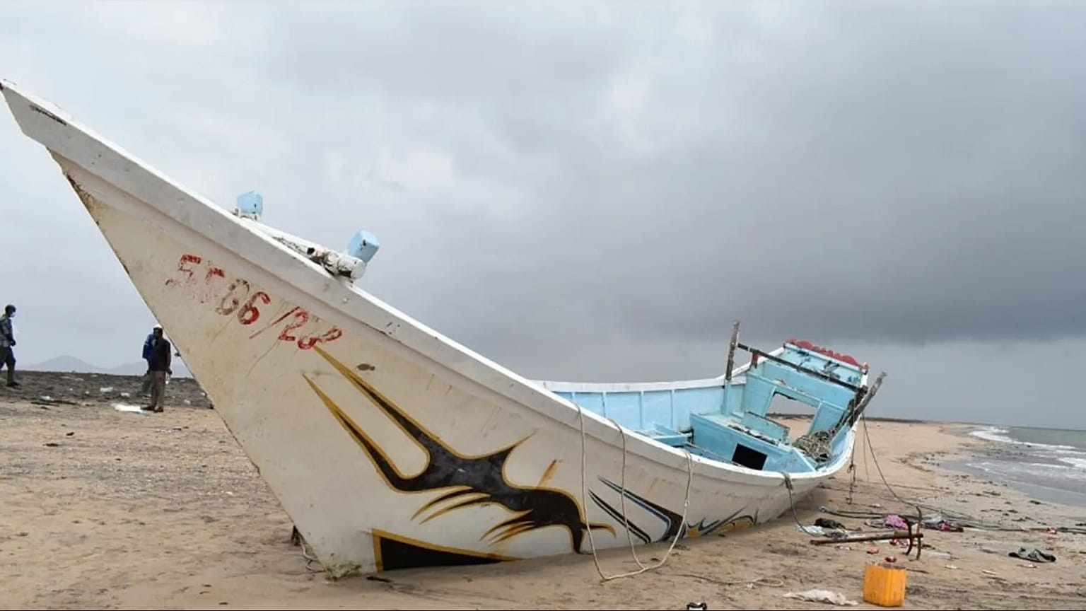 Image of a different vessel involved in a shipwreck off the coast of Djibouti in March.