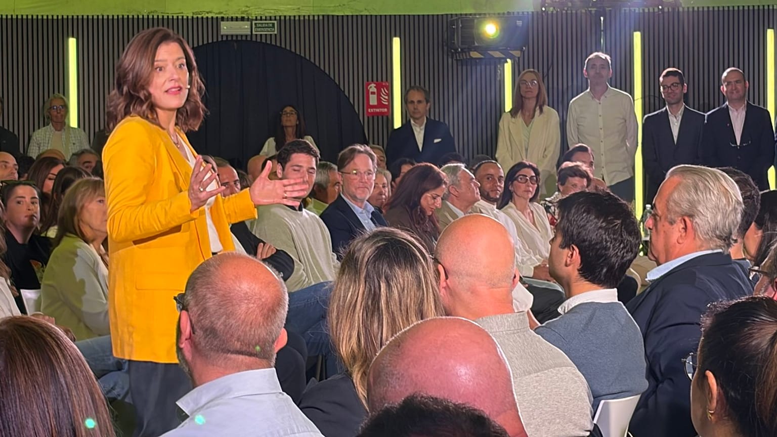 Miriam González durante la presentación el 10 de octubre de 2026 de Democracia21 en Madrid.