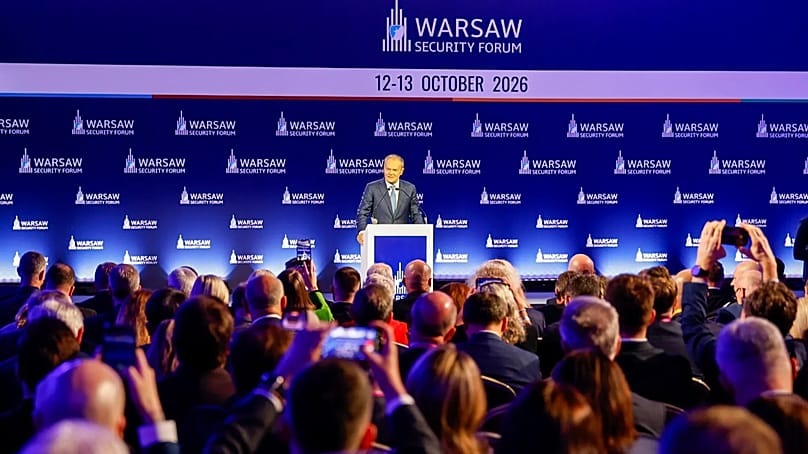 Polens Ministerpräsident Donald Tusk beim Warsaw Security Forum 2026.