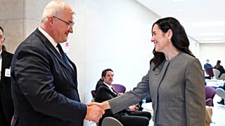 Andrij Szibiha ukrán külügyminiszter Orbán Anitával Luxembourgban 
