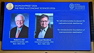 Le prix Nobel d’économie décerné aux Américains Michael Woodford et Robert E. Hall