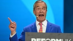 Reform Party Leader Nigel Farage speaks during the Reform party's annual conference at the National Exhibition Centre in Birmingham, England, Friday, Sept. 4, 2026.