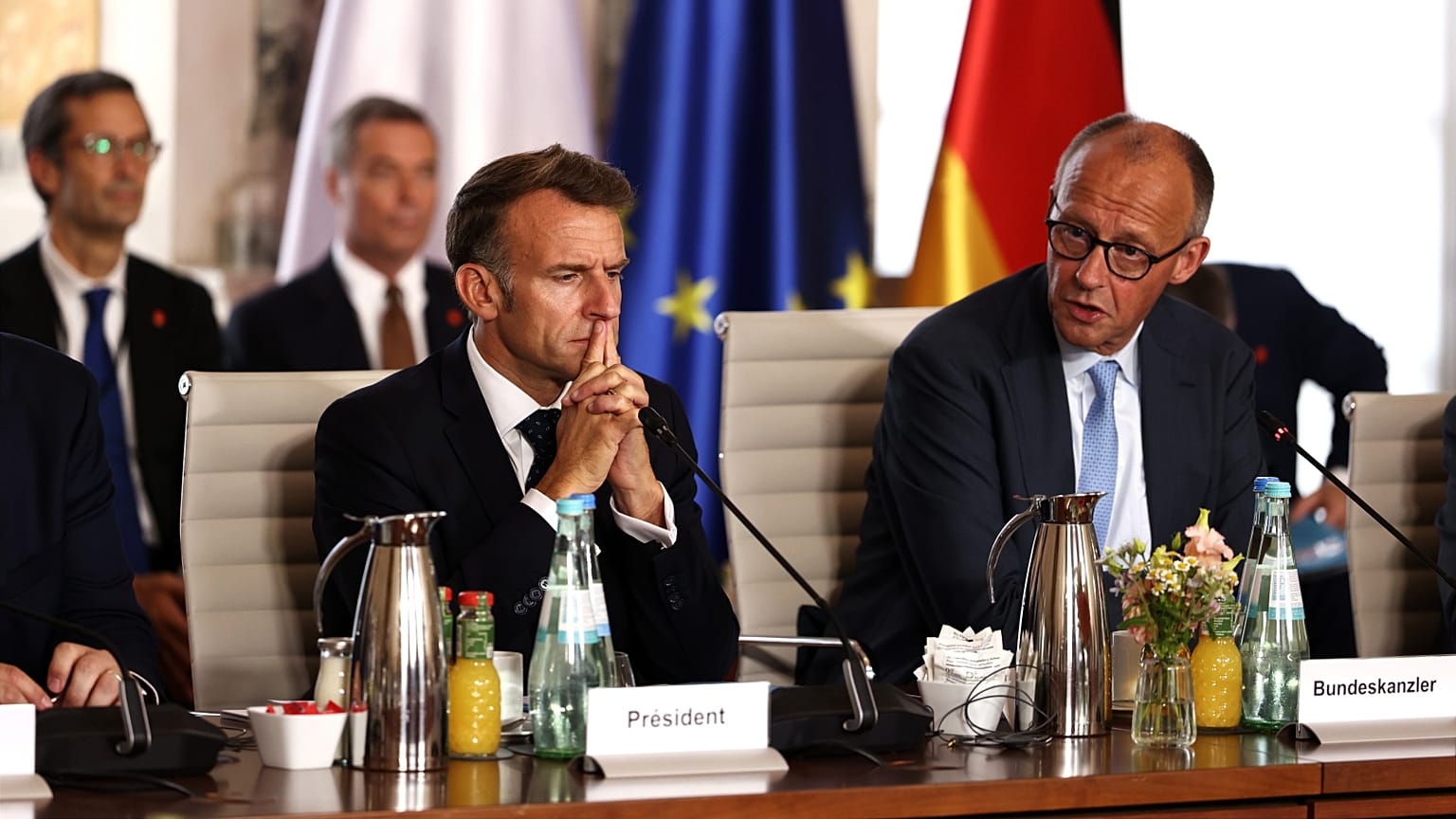 Emmanuel Macron and Friedrich Merz lead the "Coalition of the Willing".