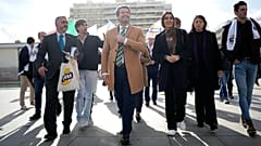 Rita Matias (ao lado de André Ventura nesta foto de 2024) protagonizou a invasão desta segunda-feira de manhã