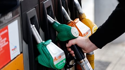 A customer fills up his vehicle at a petrol station in Lille, France, on Thursday 17 September 2026.