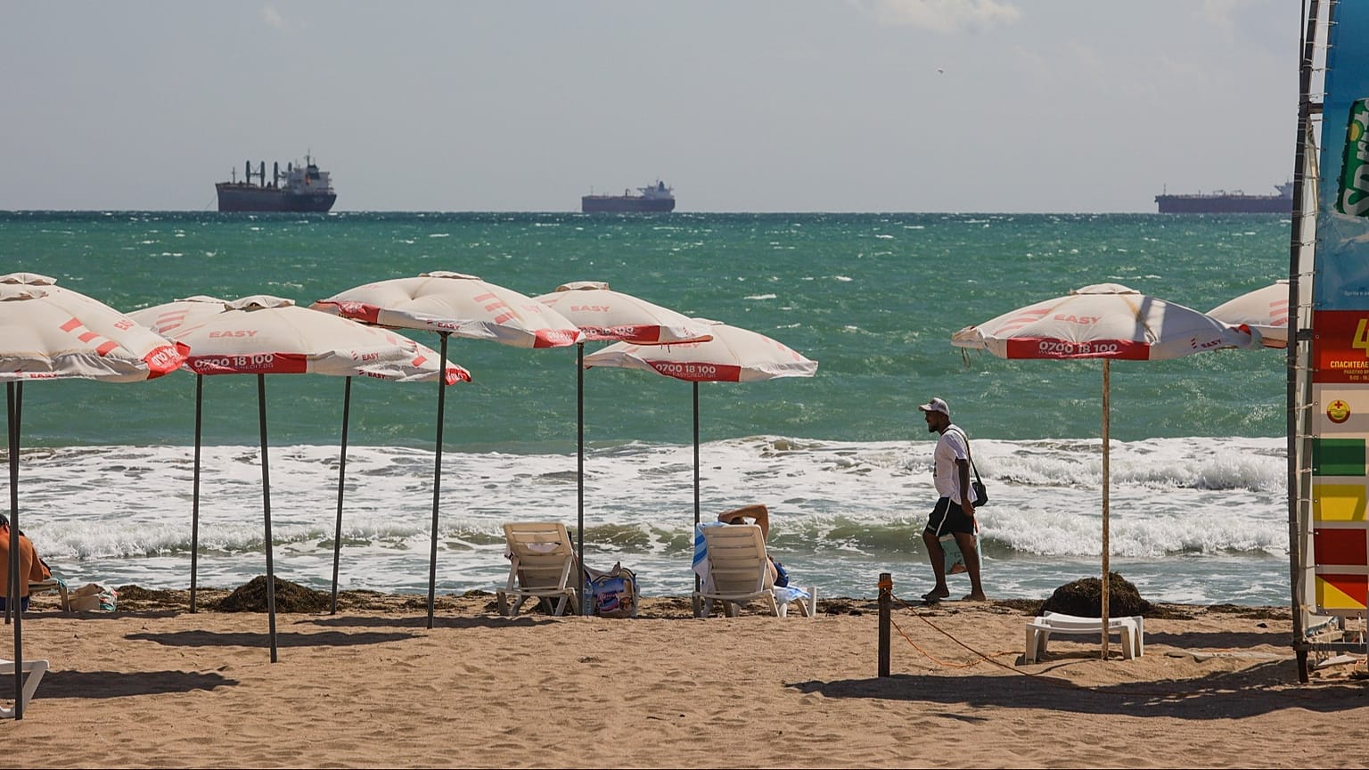 Vista de la playa de Burgas, en la ciudad de Burgas, el viernes 14 de agosto de 2026.