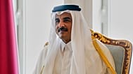 أمير قطر الشيخ تميم بن حمد آل ثاني خلال لقائه وزير الخارجية الأميركي ماركو روبيو في الدوحة، 16 سبتمبر/أيلول 2025.