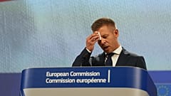 Hungary's Prime Minister Peter Magyar addresses the media at EU headquarters in Brussels, Friday, May 29, 2026. (AP Photo/Virginia Mayo)