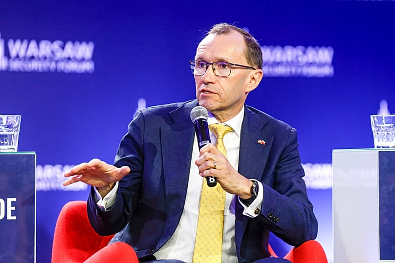Espen Barth Eide, minister spraw zagranicznych Norwegii podczas Warsaw Security Forum 2026.