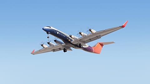E9X: The battery-powered plane with 90 passengers on board and a range of 1,000 kilometres (scaled model)