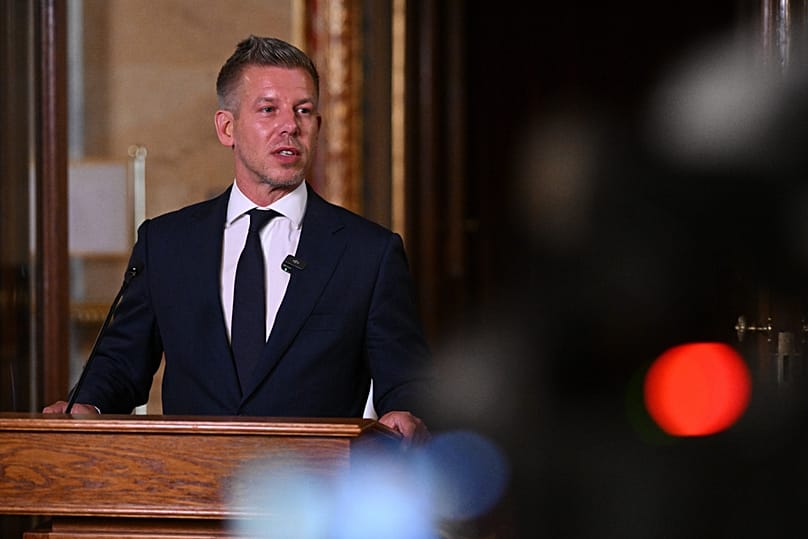 Hungarian Prime Minister Péter Magyar holds a press briefing in Budapest, 13 July, 2026