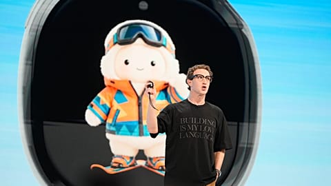 Meta CEO Mark Zuckerberg speaks during the Meta Connect conference, Wednesday, Sept. 23, 2026, in Menlo Park, Calif.