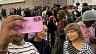Greta Thunberg poses as she attends a gathering in front of Paul Eluard high school in Saint-Denis outside Paris, 13 October, 2026