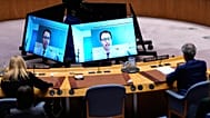 FILE - Dario Amodei, CEO of Anthropic, speaks remotely during a Security Council meeting at the United Nations headquarters, 23 September 2026. 