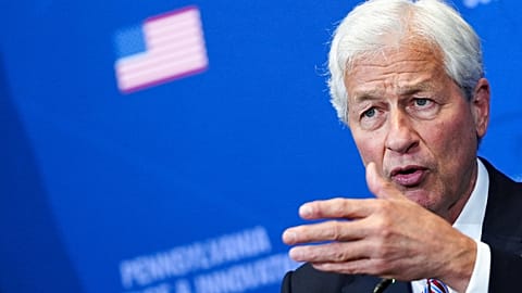 File - Jamie Dimon, chairman and CEO of JPMorgan Chase, in Carlisle, Pennsylvania, 15 July 2026. 
