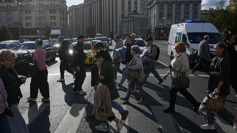 The State Duma building in Moscow, 15 September 2026.