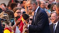 Il re di Spagna Felipe VI durante la visita a Ceuta
