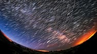 Starlink Satellites pass overhead near Carson National Forest in New Mexico, 3 February, 2022