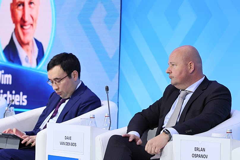 Ahlers Logistics CEO Dave van den Bos at the Kazakhstan-Belgium Business Council in Astana.