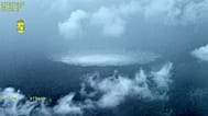 The gas leak in the Baltic Sea from Nord Stream photographed from a Swedish Coast Guard aircraft, 27 September, 2022