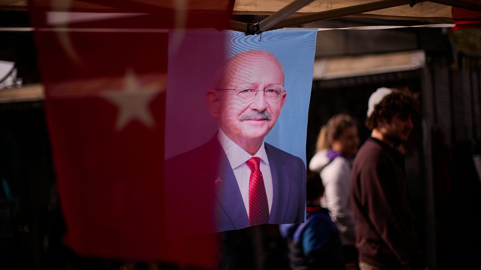 ARŞİV: CHP Genel Başkanı ve 2023 seçimlerinde Millet İttifakı cumhurbaşkanı adayı Kemal Kılıçdaroğlu'nun fotoğrafının bulunduğu bir pankart
