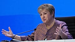 IMF Managing Director Kristalina Georgieva speaks at a news conference on the Global Policy Agenda forum in Bangkok, Thailand, Wednesday, Oct. 14, 2026.