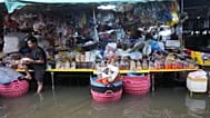 Floodwaters battered central Thailand in October