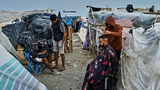 Un campamento de inmigrantes en Ceuta